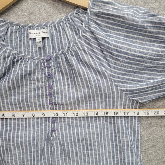 MICHAEL STARS PUFF SLEEVE STRIPED TOP, SIZE XS - Picture 6 of 7